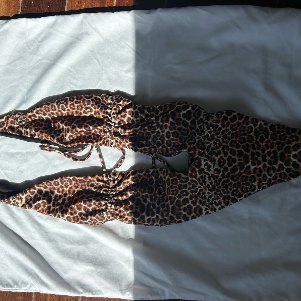 Leopard Print Kids One Piece Swimsuit